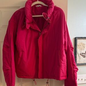 Never worn white Birch Women's Pink Puffer Jacket